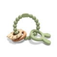 Silicone and Beech Teether “RABIT” Fresh GREEN